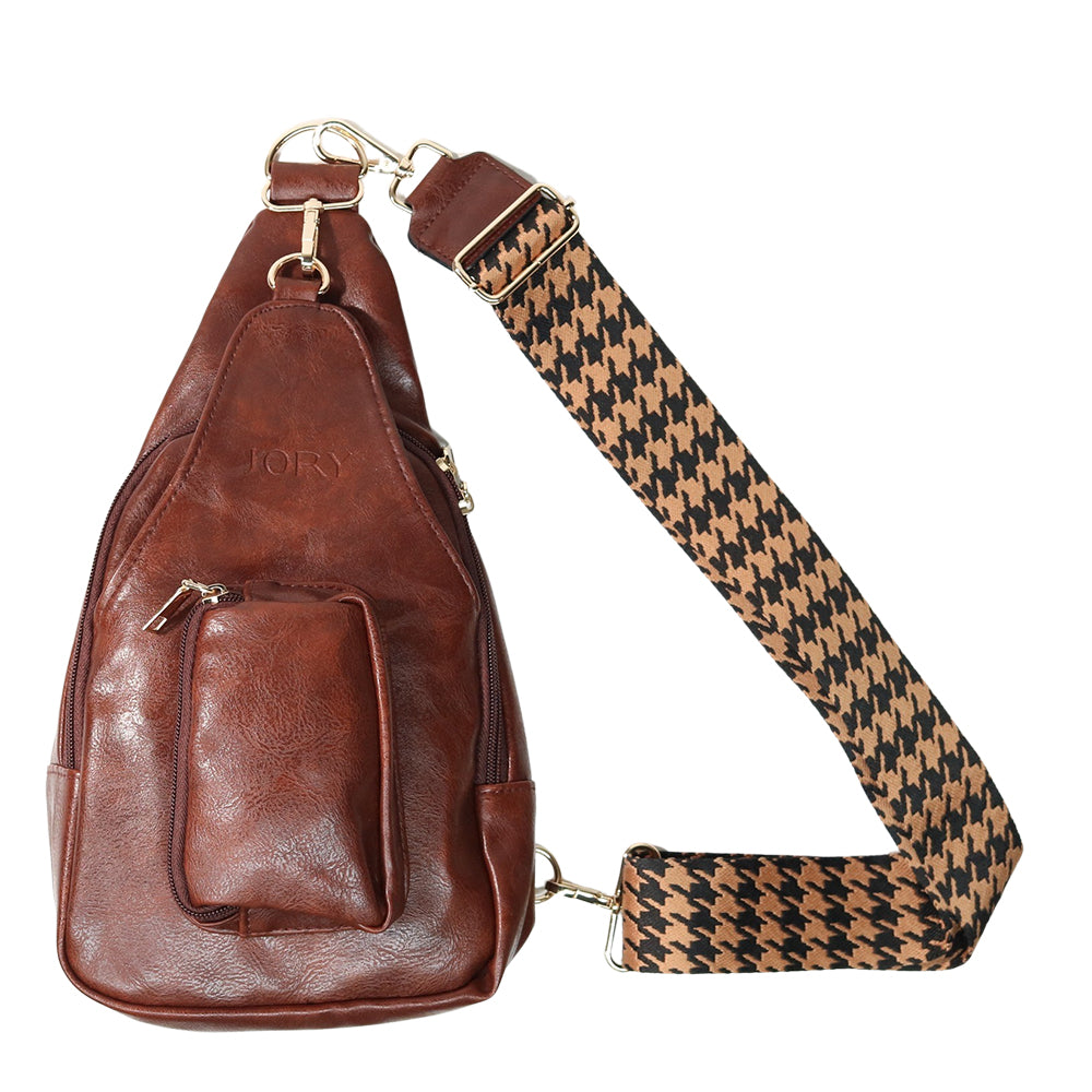 Hailey Crossbody Sling Bag | Saddle